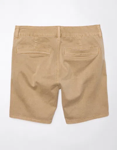American Eagle Outfitters Ae Stretch High-waisted Trouser Bermuda Short In Beige