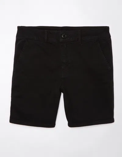 American Eagle Outfitters Ae Stretch High-waisted Trouser Bermuda Short In Black