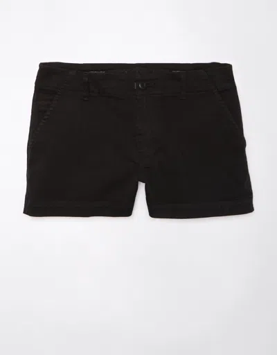 American Eagle Outfitters Ae Stretch High-waisted Trouser Short Short In Black