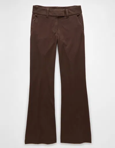 American Eagle Outfitters Ae Stretch Low-rise Flare Trouser In Gold