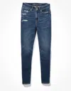 AMERICAN EAGLE OUTFITTERS AE STRETCH RIPPED HIGH V-RISE MOM JEAN