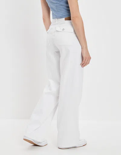 American Eagle Outfitters Ae Stretch Super High-waisted Baggy Wide-leg Pant In White