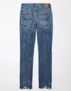 American Eagle Outfitters Ae Strigid Super High-waisted Ripped Ankle Straight Jean In Black