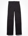 AMERICAN EAGLE OUTFITTERS AE STRETCH TWILL SUPER HIGH-WAISTED BAGGY WIDE-LEG TROUSER