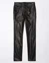 AMERICAN EAGLE OUTFITTERS AE STRETCH VEGAN LEATHER SUPER HIGH-WAISTED STRAIGHT PANT