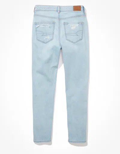American Eagle Outfitters Ae Strigid Ripped Mom Jean In Blue