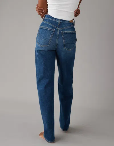 AMERICAN EAGLE OUTFITTERS AE STRIGID SUPER HIGH-WAISTED BAGGY STRAIGHT JEAN