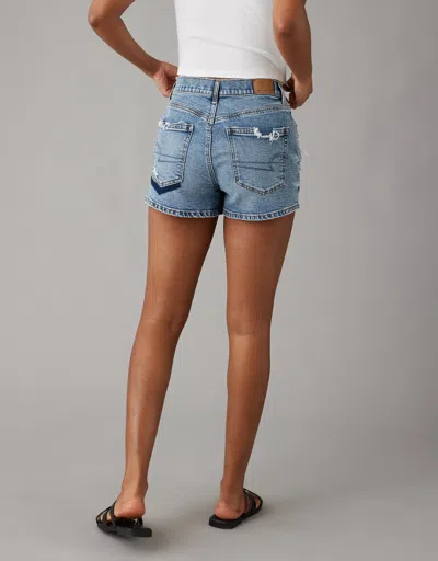 American Eagle Outfitters Ae Strigid Super High-waisted Relaxed Ripped Denim Short In Multi
