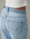 AMERICAN EAGLE OUTFITTERS AE SUPER HIGH-WAISTED RIPPED BAGGY WIDE-LEG JEAN