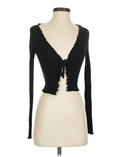 Pre-owned American Eagle Outfitters Cardigan Sweater In Black