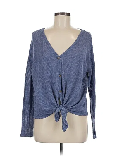 Pre-owned American Eagle Outfitters Cardigan Sweater In Blue