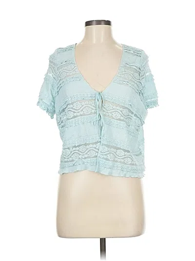 Pre-owned American Eagle Outfitters Cardigan Sweater In Blue