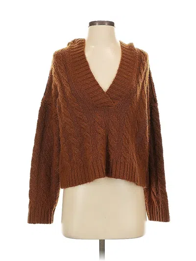 Pre-owned American Eagle Outfitters Cardigan Sweater In Brown