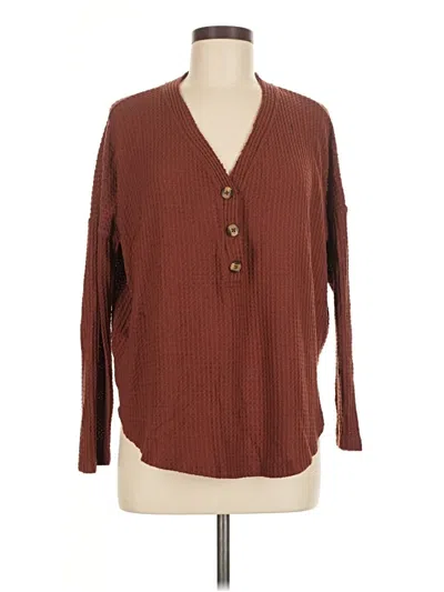 Pre-owned American Eagle Outfitters Cardigan Sweater In Brown