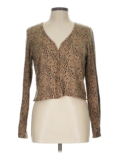 Pre-owned American Eagle Outfitters Cardigan Sweater In Brown