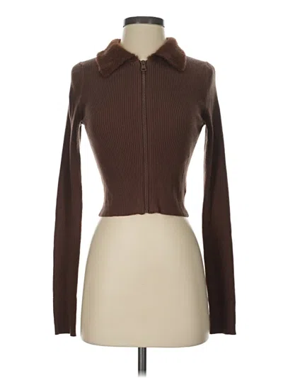 Pre-owned American Eagle Outfitters Cardigan Sweater In Brown