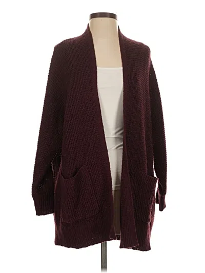 Pre-owned American Eagle Outfitters Cardigan Sweater In Burgundy