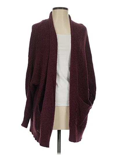 Pre-owned American Eagle Outfitters Cardigan Sweater In Burgundy