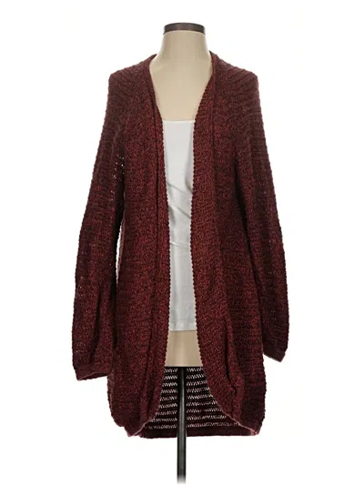 Pre-owned American Eagle Outfitters Cardigan Sweater In Burgundy