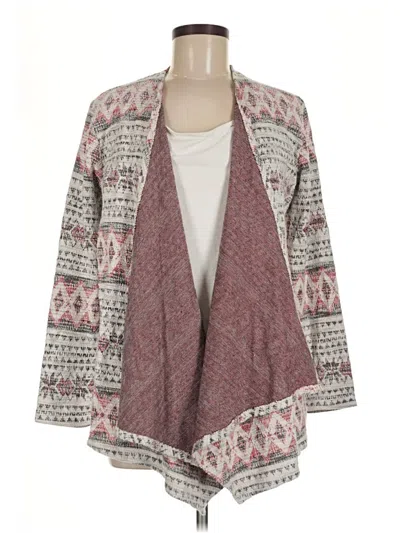 Pre-owned American Eagle Outfitters Cardigan Sweater In Burgundy