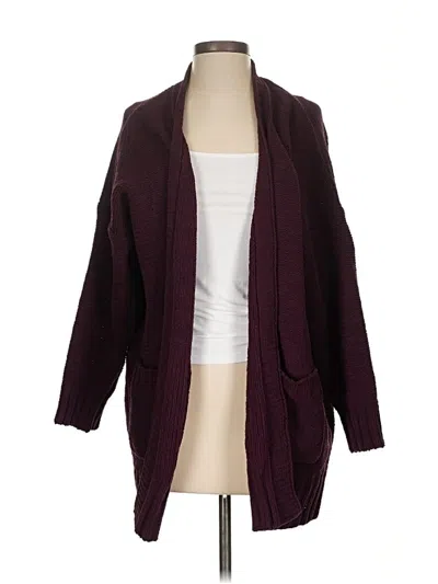 Pre-owned American Eagle Outfitters Cardigan Sweater In Burgundy