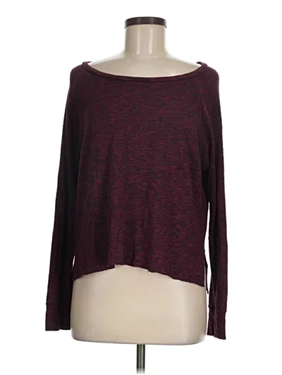 Pre-owned American Eagle Outfitters Cardigan Sweater In Burgundy