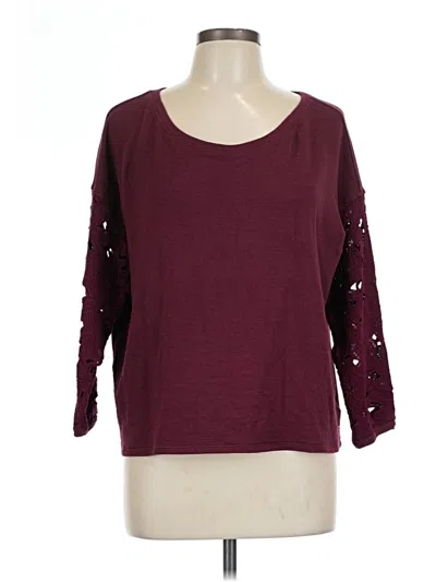 Pre-owned American Eagle Outfitters Cardigan Sweater In Burgundy