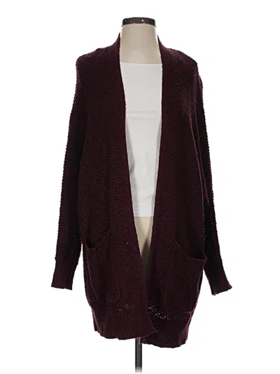 Pre-owned American Eagle Outfitters Cardigan Sweater In Burgundy