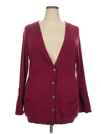 Pre-owned American Eagle Outfitters Cardigan Sweater In Burgundy