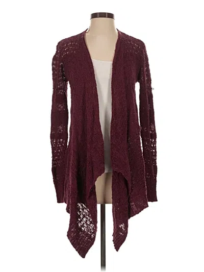 Pre-owned American Eagle Outfitters Cardigan Sweater In Burgundy