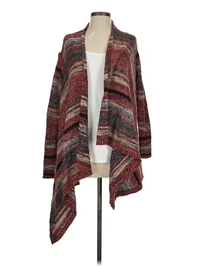 Pre-owned American Eagle Outfitters Cardigan Sweater In Burgundy
