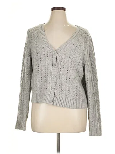 Pre-owned American Eagle Outfitters Cardigan Sweater In Gray