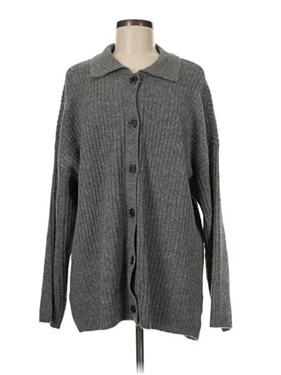 Pre-owned American Eagle Outfitters Cardigan Sweater In Gray