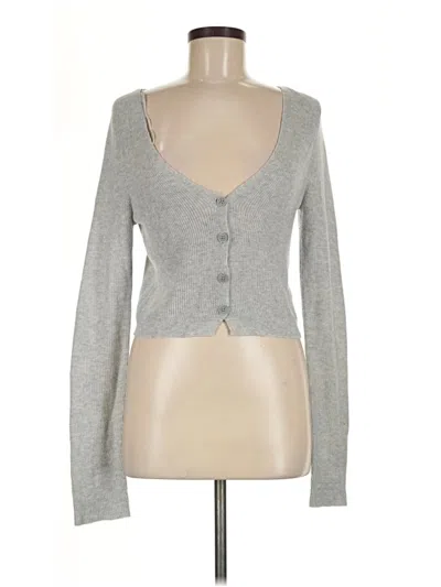 Pre-owned American Eagle Outfitters Cardigan Sweater In Gray