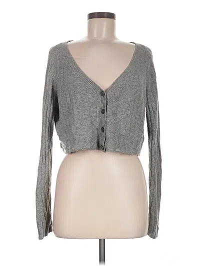 Pre-owned American Eagle Outfitters Cardigan Sweater In Gray