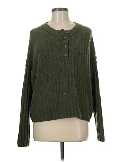 Pre-owned American Eagle Outfitters Cardigan Sweater In Green