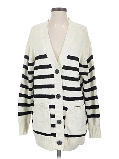 Pre-owned American Eagle Outfitters Cardigan Sweater In Ivory
