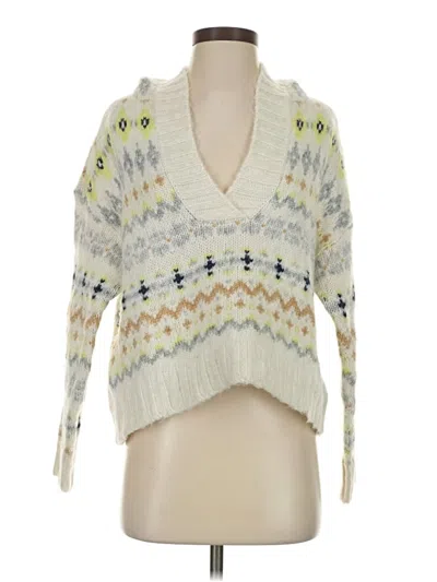 Pre-owned American Eagle Outfitters Cardigan Sweater In Ivory