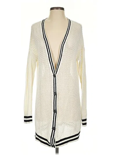 Pre-owned American Eagle Outfitters Cardigan Sweater In Ivory