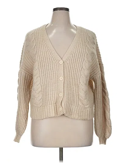 Pre-owned American Eagle Outfitters Cardigan Sweater In Ivory
