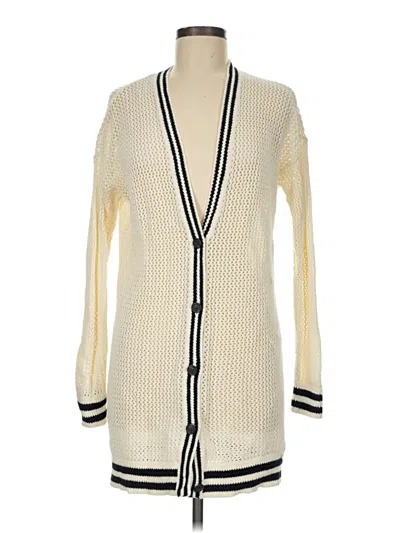 Pre-owned American Eagle Outfitters Cardigan Sweater In Ivory