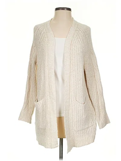 Pre-owned American Eagle Outfitters Cardigan Sweater In Ivory