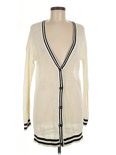 Pre-owned American Eagle Outfitters Cardigan Sweater In Ivory