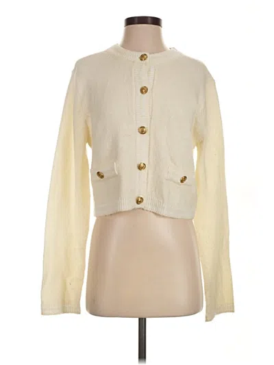 Pre-owned American Eagle Outfitters Cardigan Sweater In Ivory