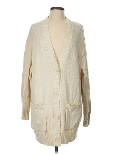Pre-owned American Eagle Outfitters Cardigan Sweater In Ivory