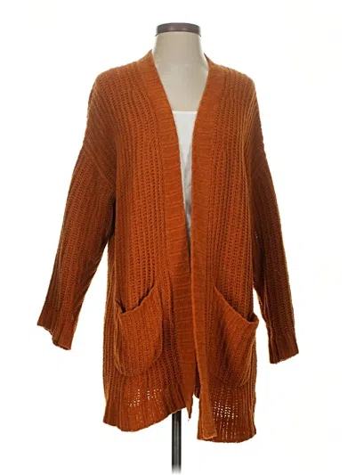 Pre-owned American Eagle Outfitters Cardigan Sweater In Orange