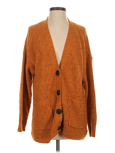 Pre-owned American Eagle Outfitters Cardigan Sweater In Orange