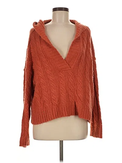 Pre-owned American Eagle Outfitters Cardigan Sweater In Orange
