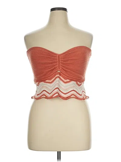 Pre-owned American Eagle Outfitters Cardigan Sweater In Orange