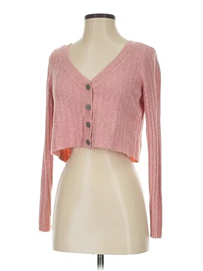 Pre-owned American Eagle Outfitters Cardigan Sweater In Pink